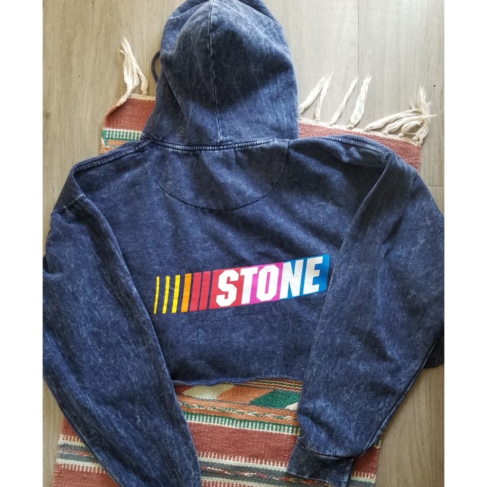 Cropped Sweatshirt Denim Wash